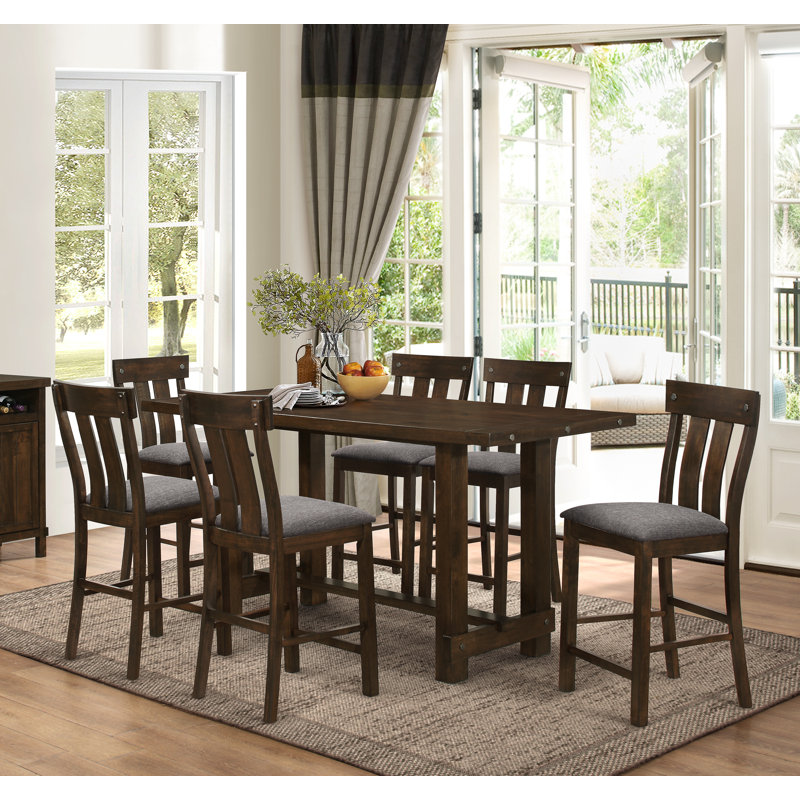 NewClassic Frisco 7 Piece Counter Height Solid Wood Dining Set Wayfair